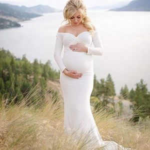 White Fitted Maternity Gown (New & Never Worn)